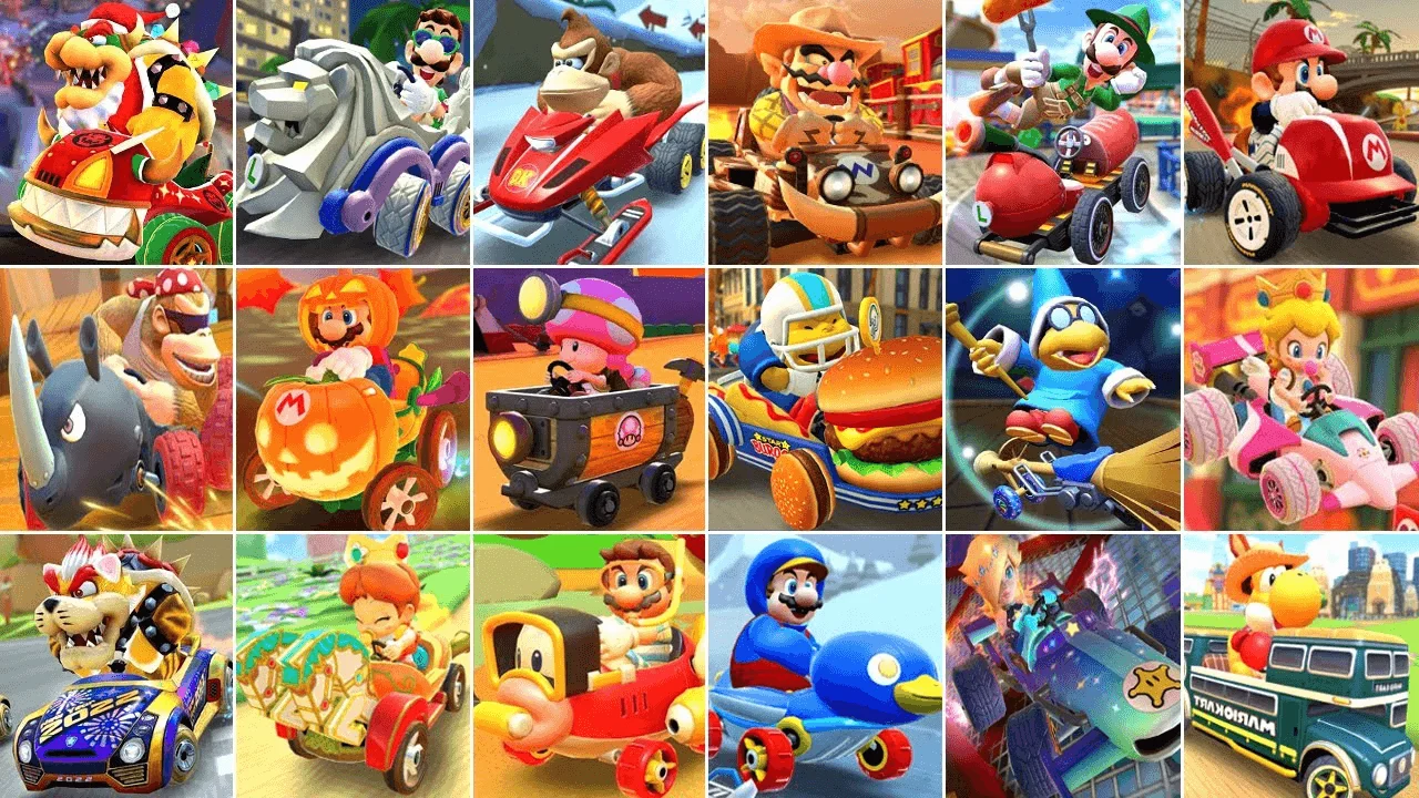 mario kart tour vehicles